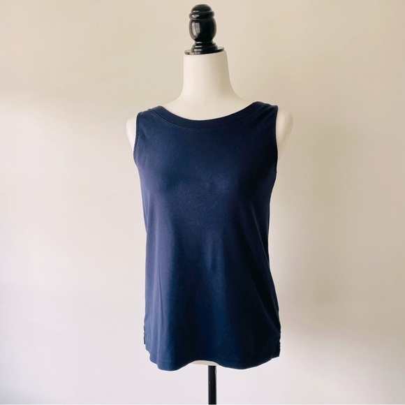 Ink Blue Pima Cotton Tank Top - Picture 1 of 9